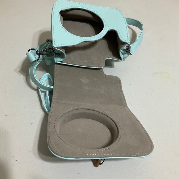 Camera case adjustable strap & lens cutout, mint green, for Instax Mini camera - Picture 5 of 5